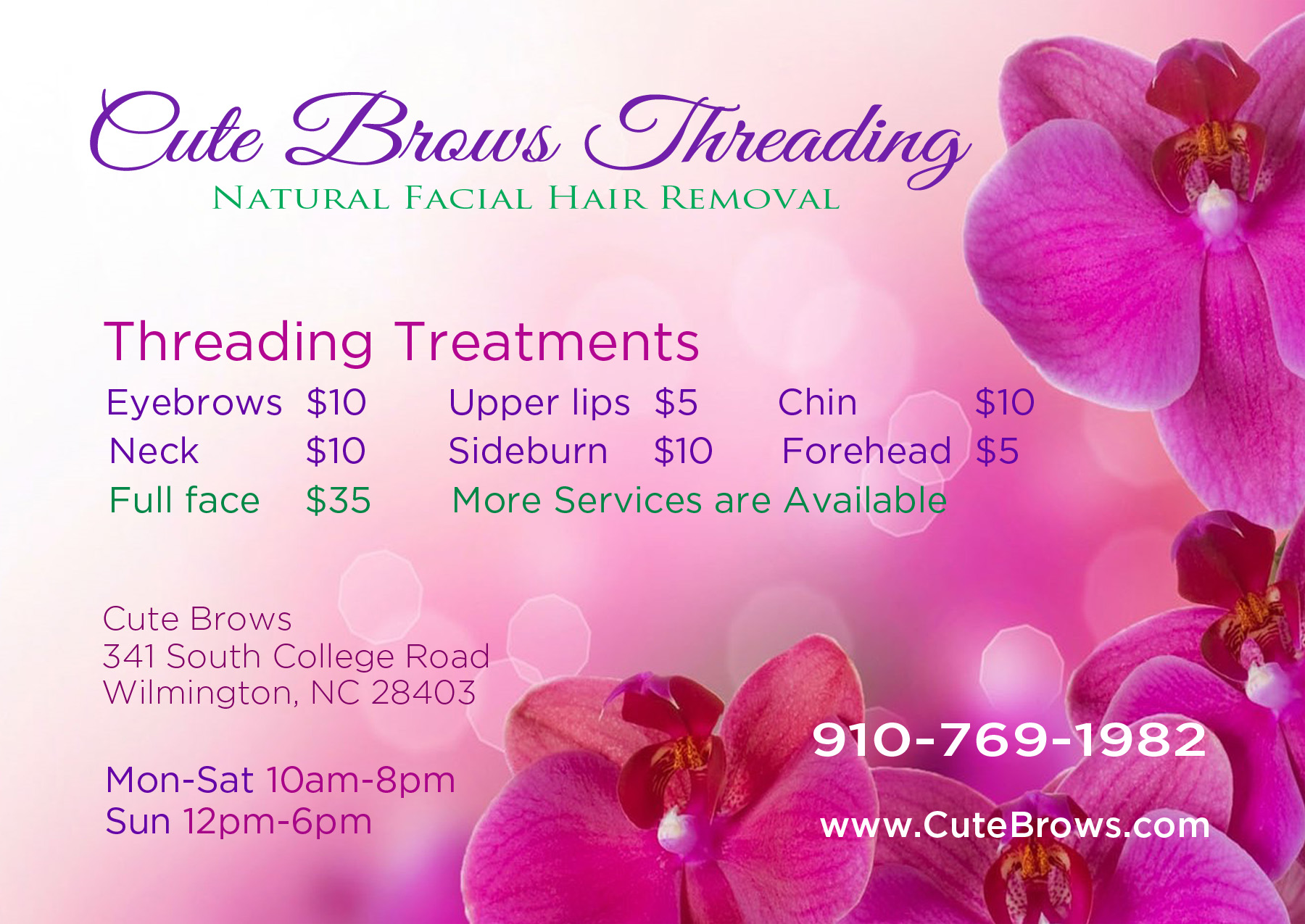 Eyebrows Threading in Wilmington North Carolina